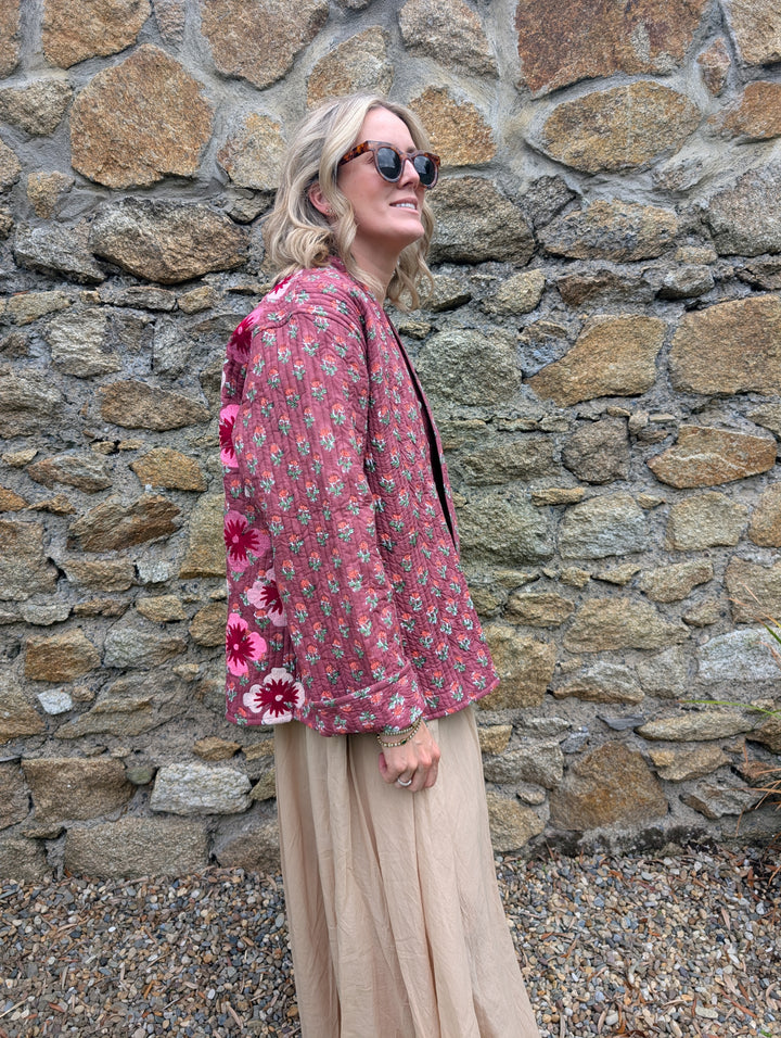 Lory Pink Quilted Jacket