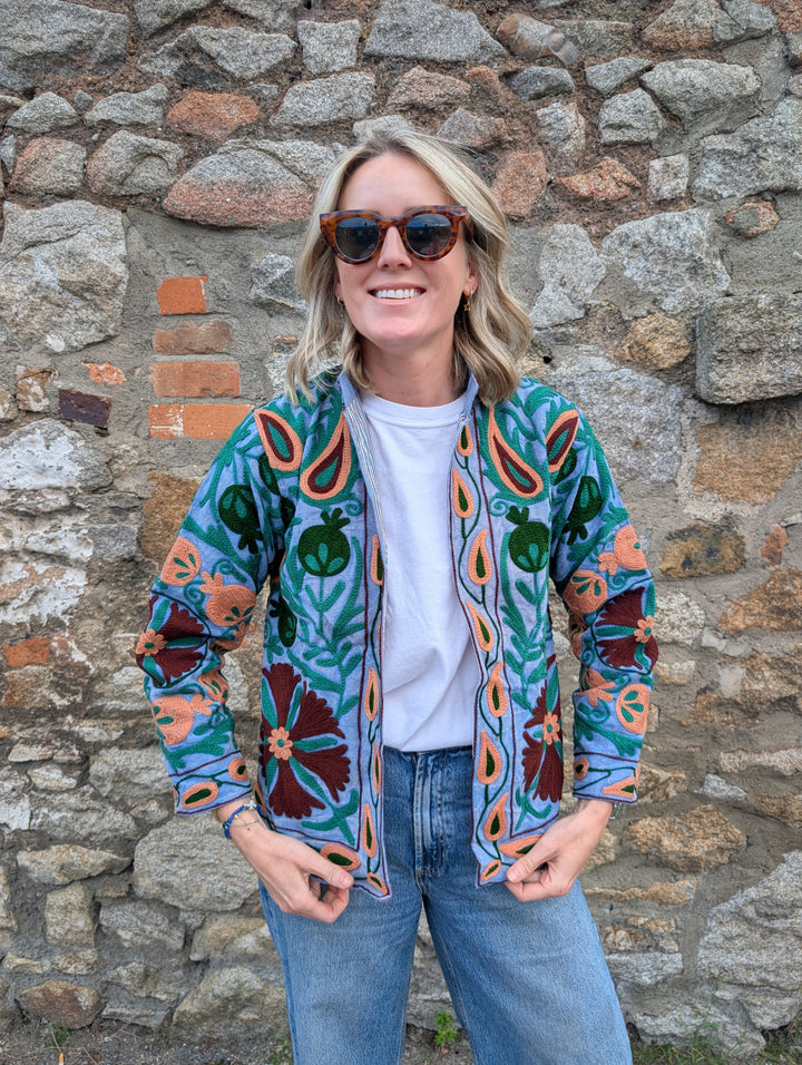 Embroidered Suzani Jacket | No. 035-Jackets & Coats-LNH Edit