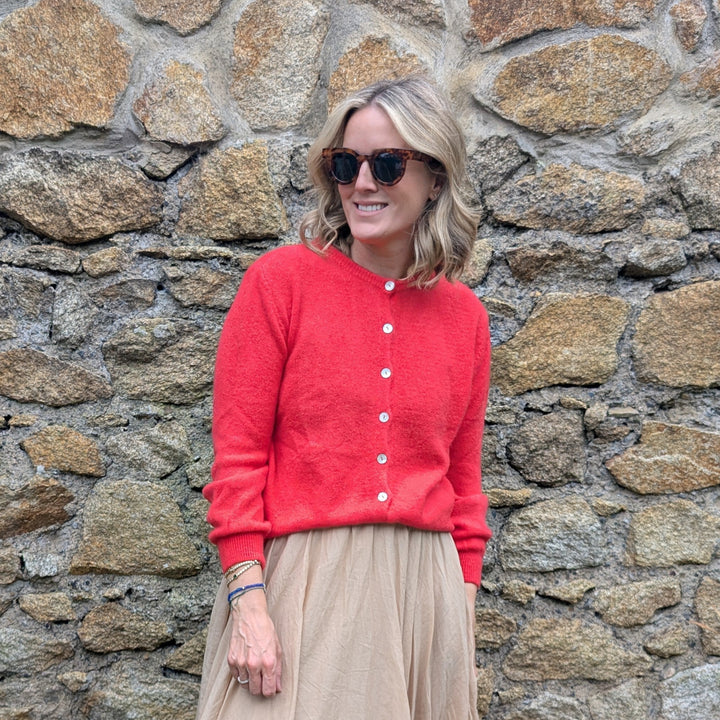 Round neck Alpaca Knitted Cardigan-Jackets & Coats-LNH Edit