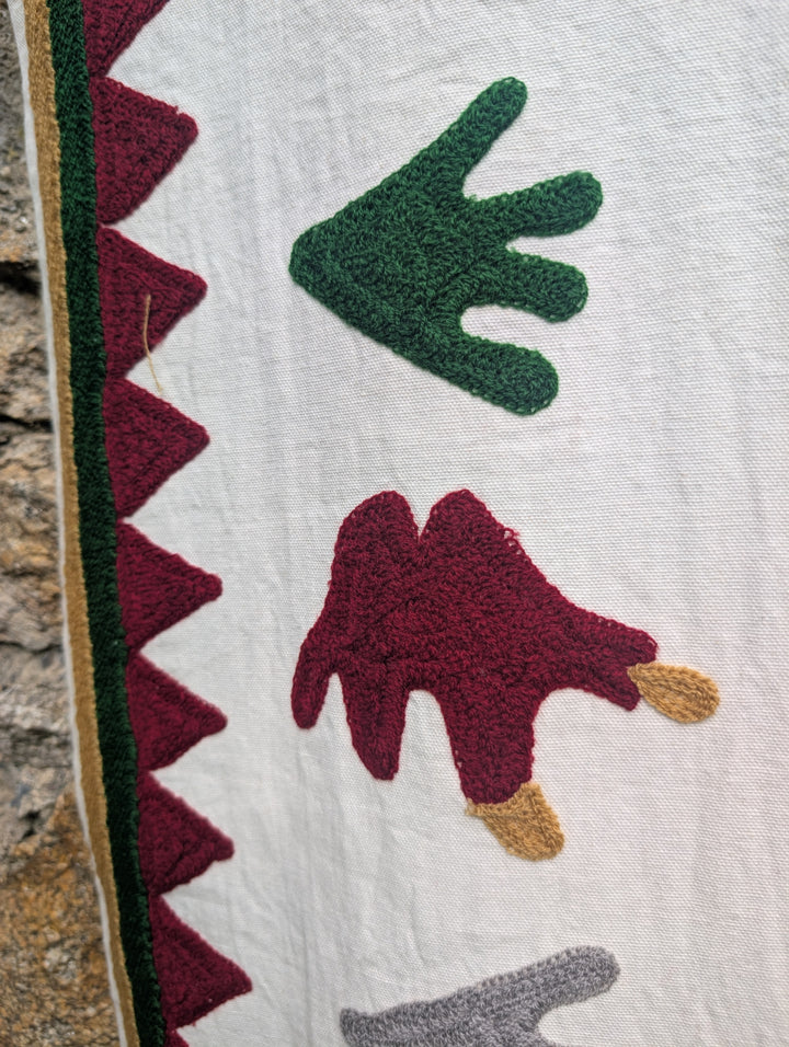 Suzani 024, Animal Grey/Red-throw-LNH Edit