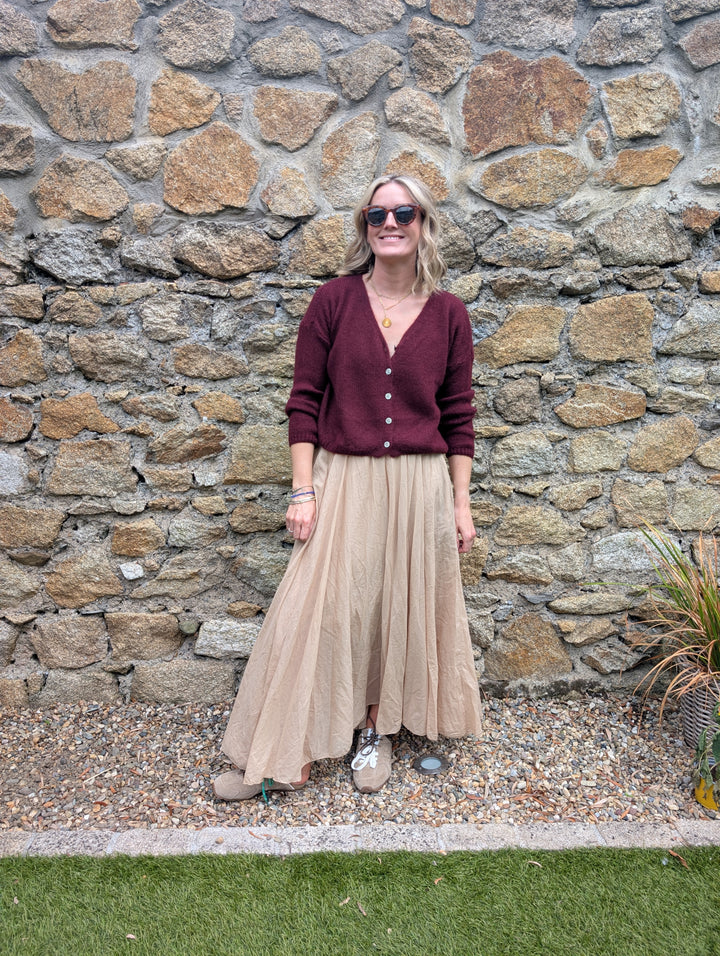 Maxi skirt Camel--LNH Edit