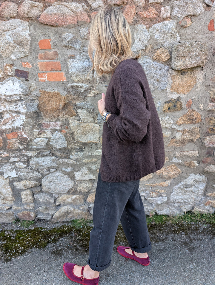 Chocolate Oversized cardigan