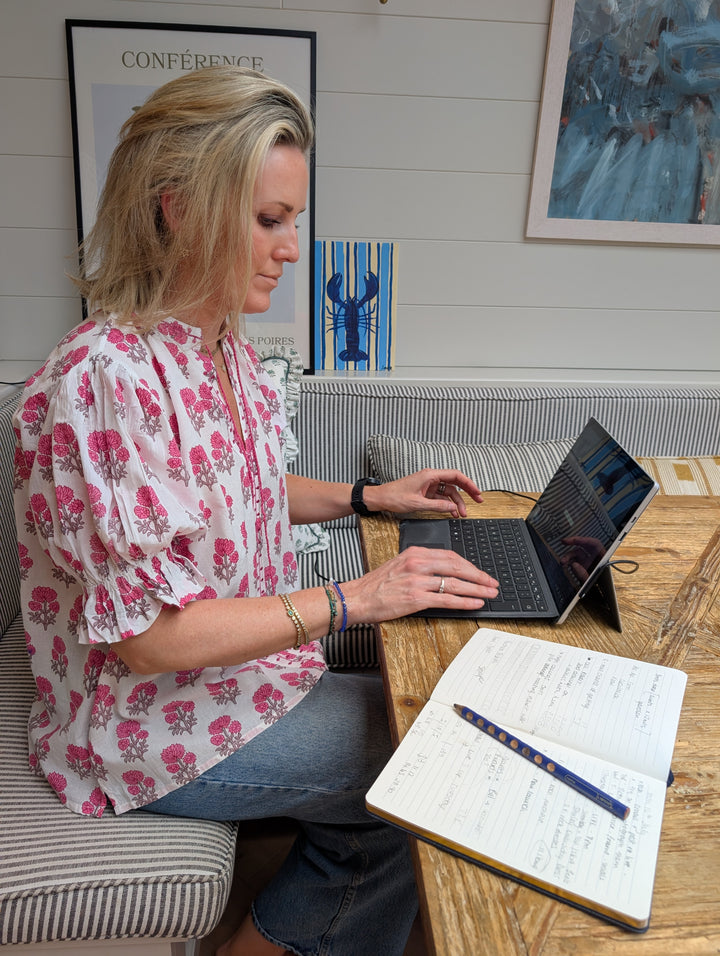 Shirley Pink Cotton Top – Handcrafted in Jaipur-Dresses-LNH Edit