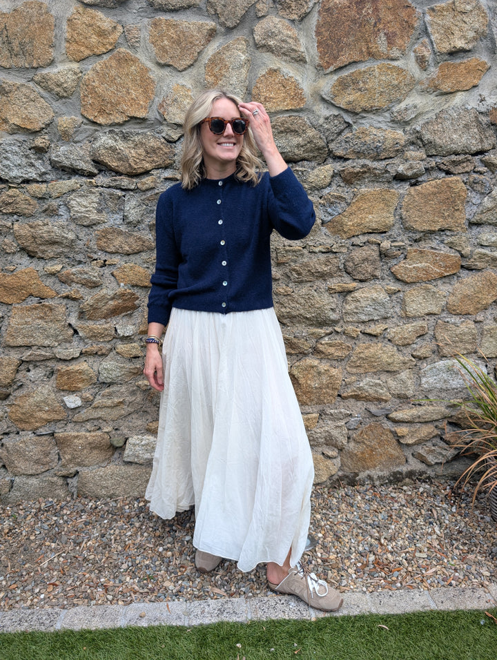 Round neck Alpaca Knitted Cardigan-Jackets & Coats-LNH Edit