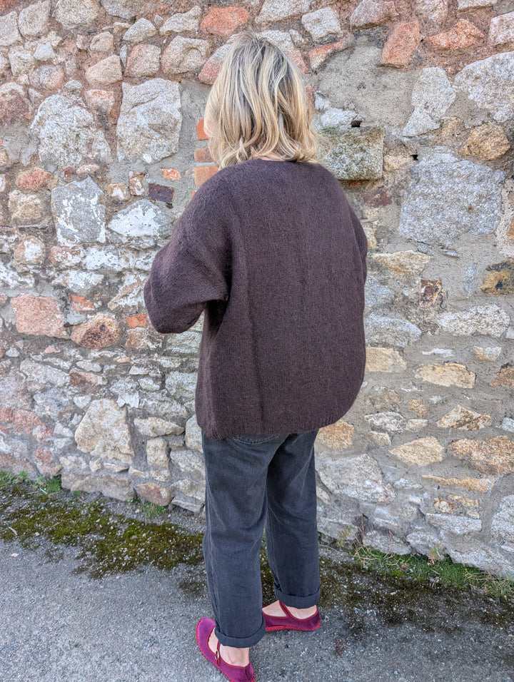 Chocolate Oversized cardigan