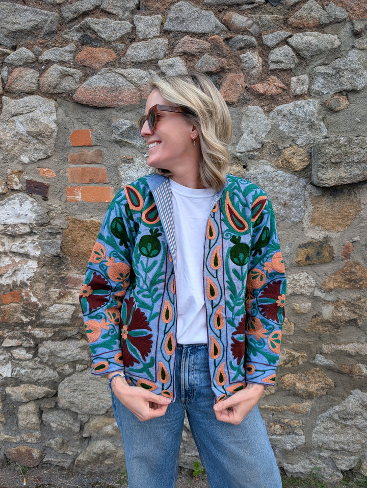 Embroidered Suzani Jacket | No. 035-Jackets & Coats-LNH Edit
