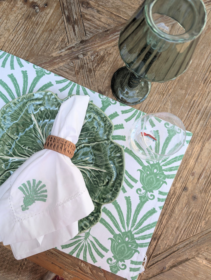 Deco Palm Reversible Placemat, sold individually-placemat-LNH Edit