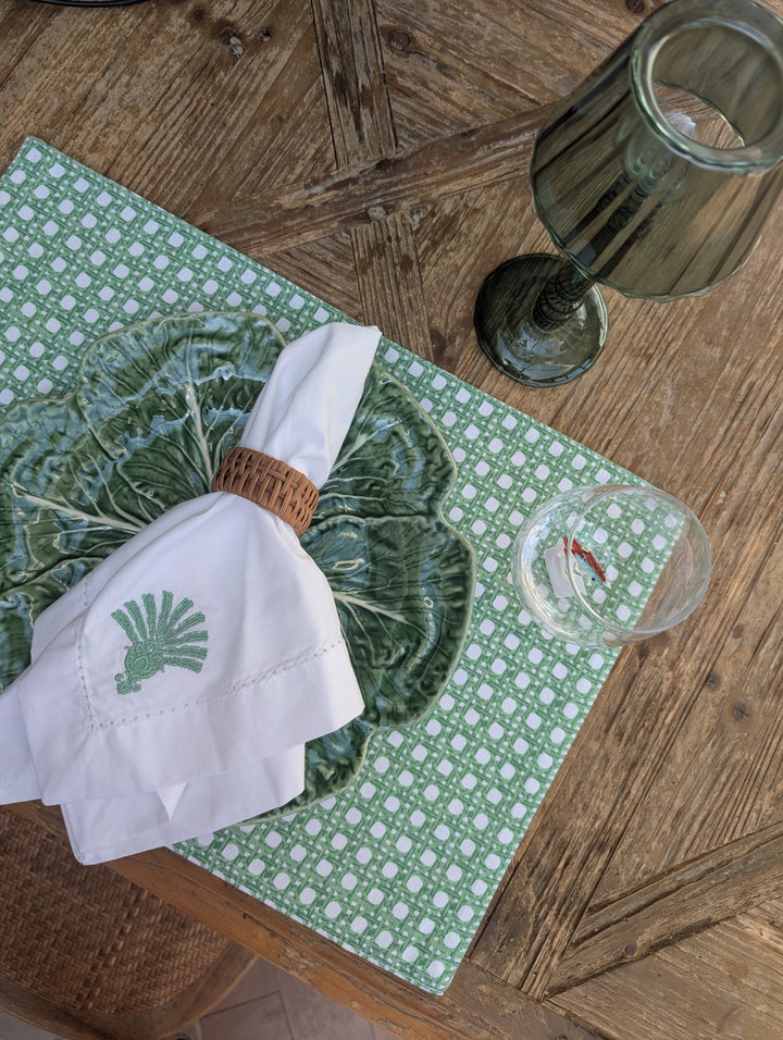 Deco Palm Reversible Placemat, sold individually-placemat-LNH Edit