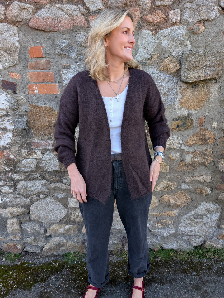 Chocolate Oversized cardigan