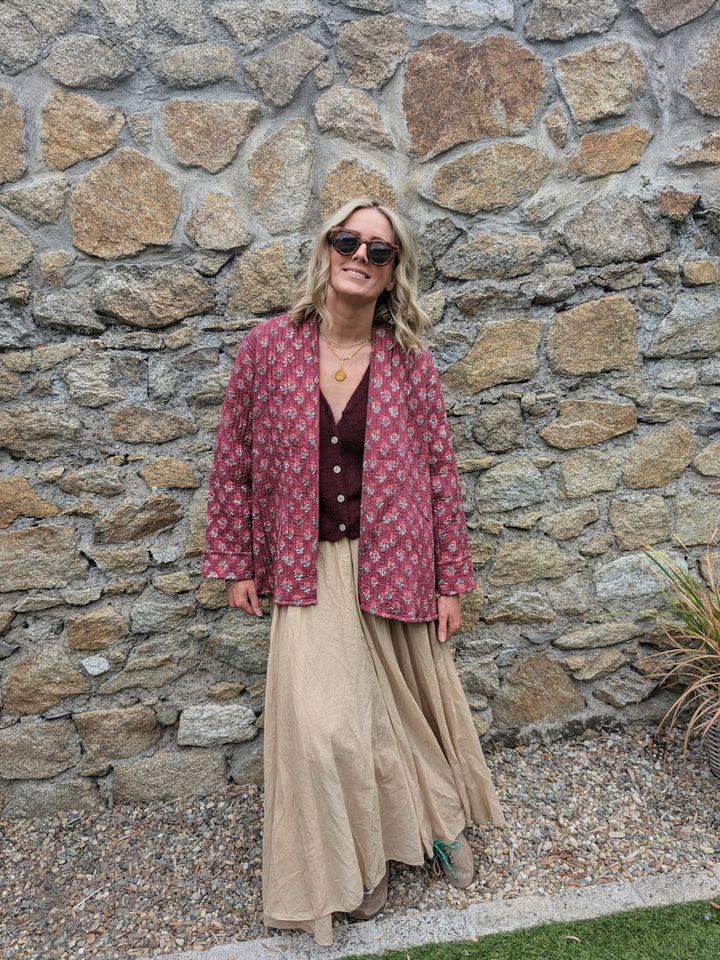 Lory Pink Quilted Jacket