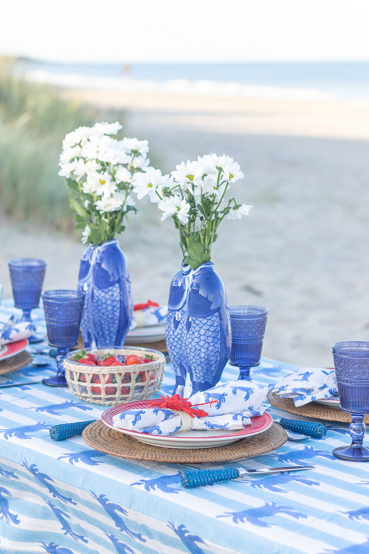 Blue crab Rectangle Tablecloth-Tablecloths-LNH Edit