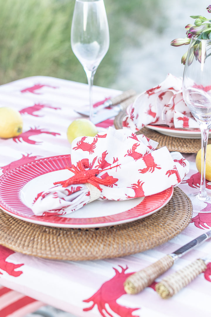 Red Crab Round Tablecloth-Tablecloths-LNH Edit