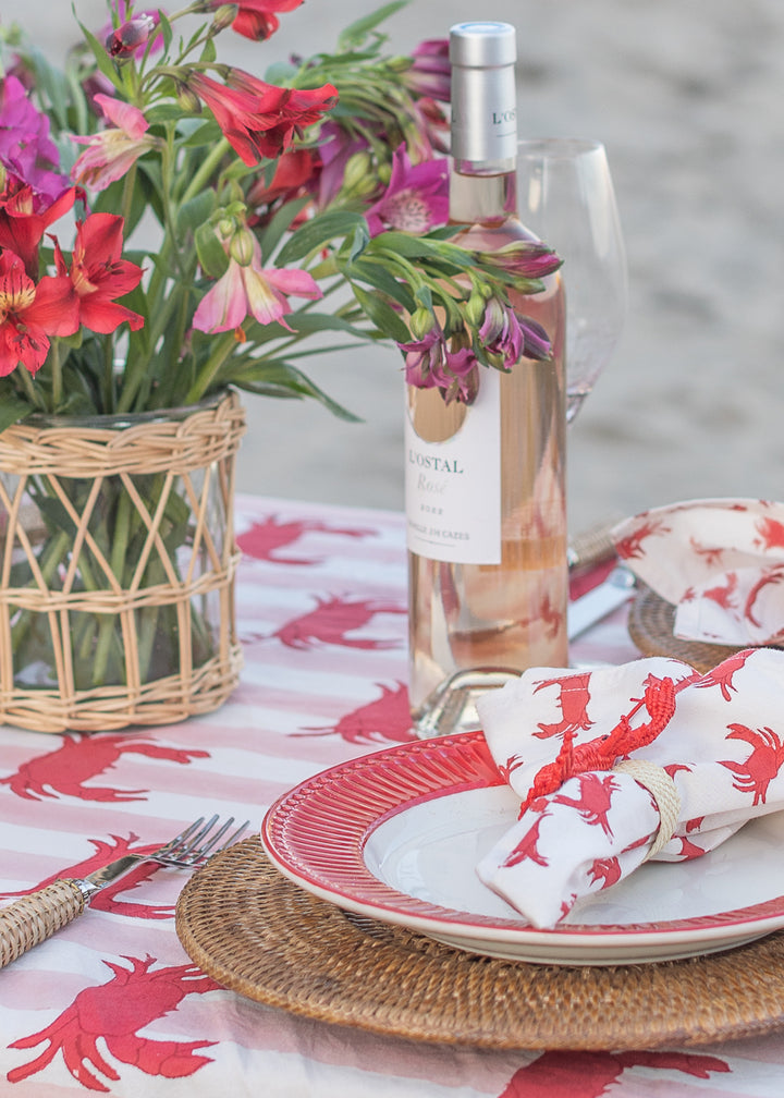 Red Crab Round Tablecloth-Tablecloths-LNH Edit