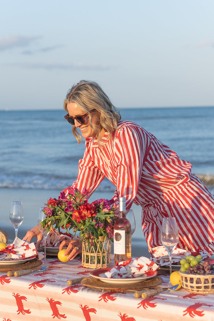 Red Crab Round Tablecloth-Tablecloths-LNH Edit