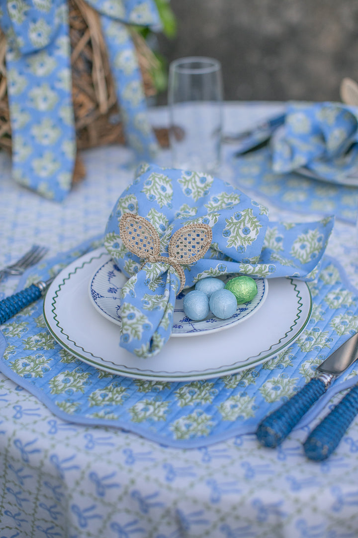 Emily Blue Placemats, Sets of 2-Placemats-LNH Edit