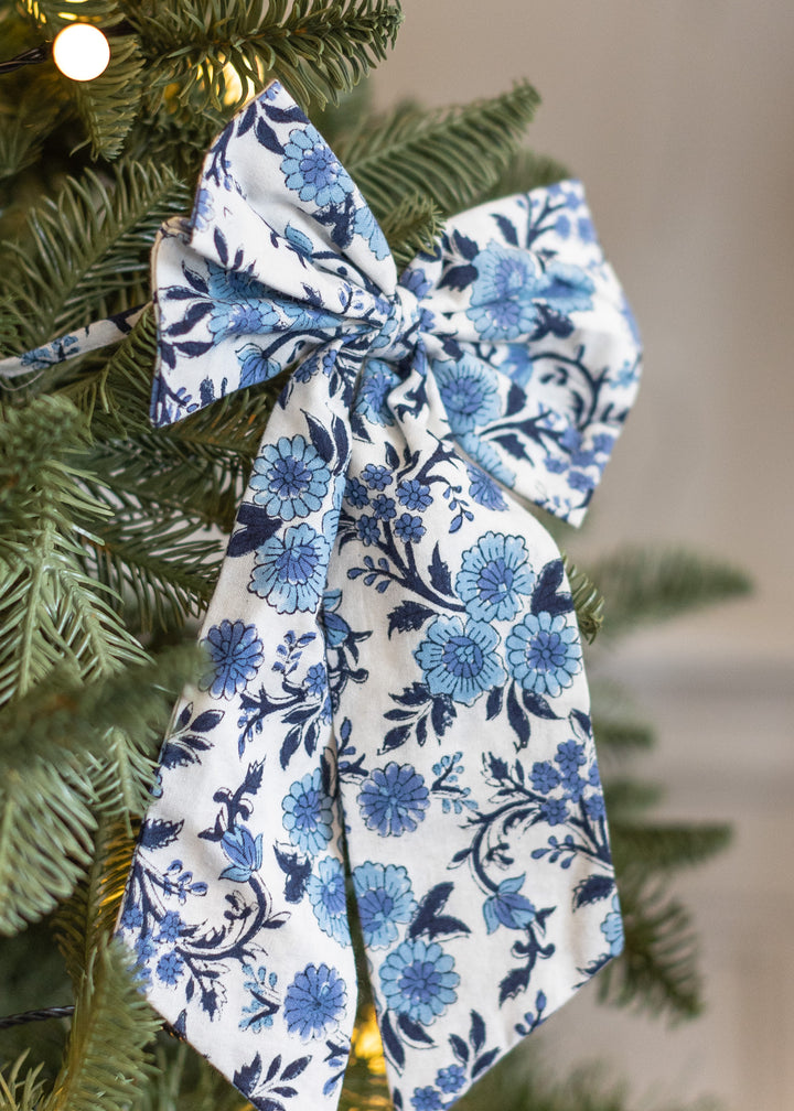 Thistle Blue Handmade Bow, 2 sizes