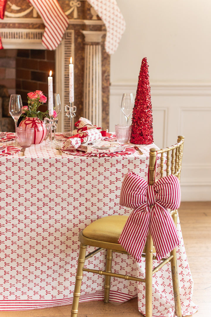 Christmas Bow Rectangle Tablecloth