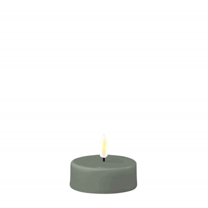 Green Jumbo LED Candle 6.1 x 5.5 cm, SET OF 2-LED Candles-LNH Edit