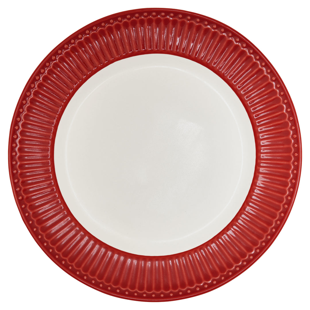 Red Alice Desert Plate , Set of 6-Side Plates-LNH Edit