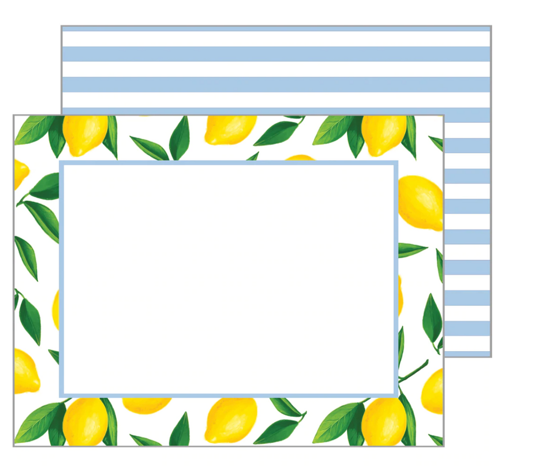 Lemons Flat Notecard Set of 10-Notecards-LNH Edit