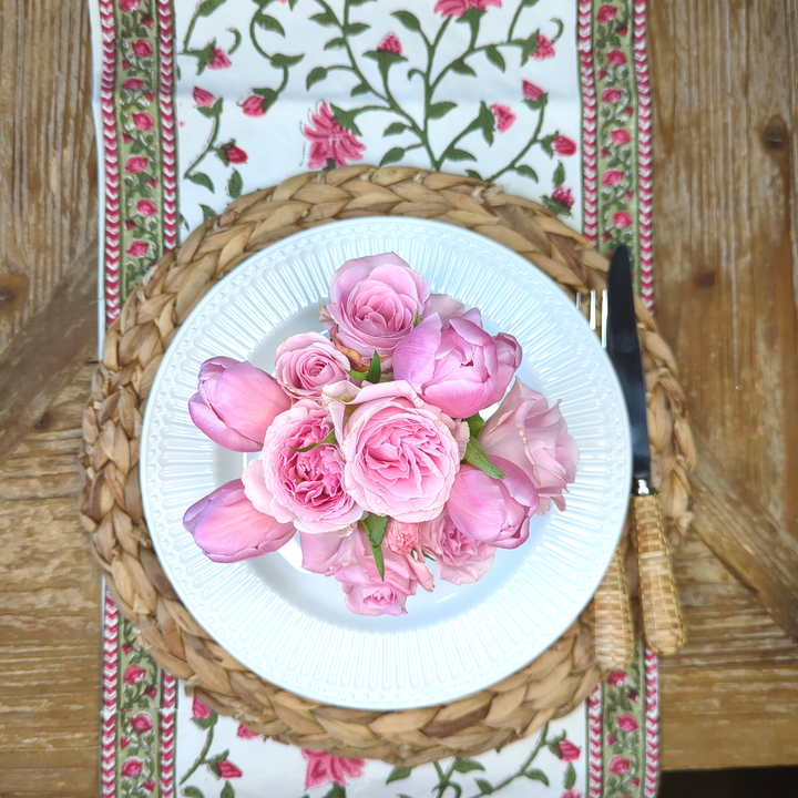 Round Water Hyacinth Placemat-Placemats-LNH Edit