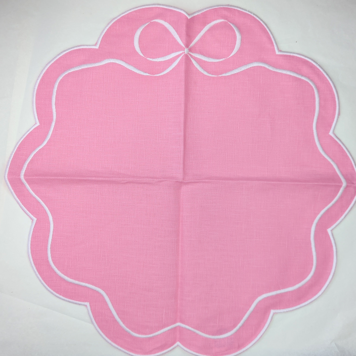 Elizabeth Pink Linen Placemat, Set of 2-Placemats-LNH Edit