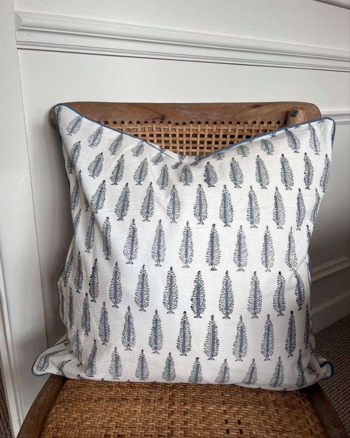 Poppy Blue Cushion Cover-Cushion Covers-LNH Edit