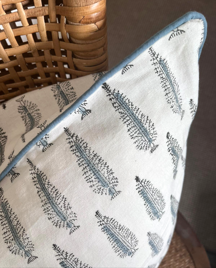 Poppy Blue Cushion Cover-Cushion Covers-LNH Edit