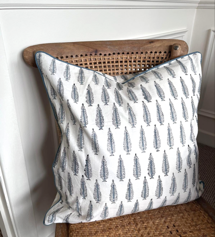 Poppy Blue Cushion Cover-Cushion Covers-LNH Edit