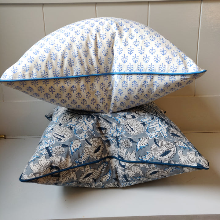 Theodore Blue Cushion Cover-Cushion Covers-LNH Edit
