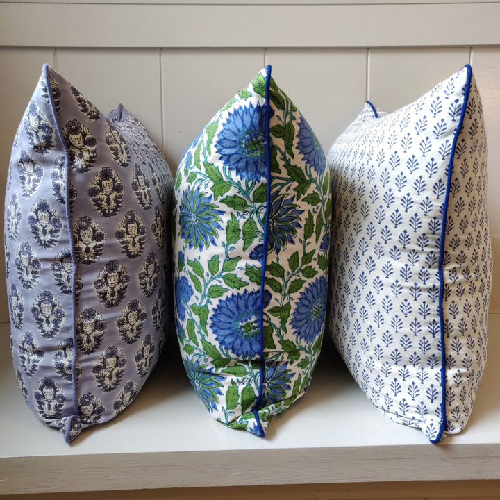 Pia Blue Cushion Cover-Cushion Covers-LNH Edit