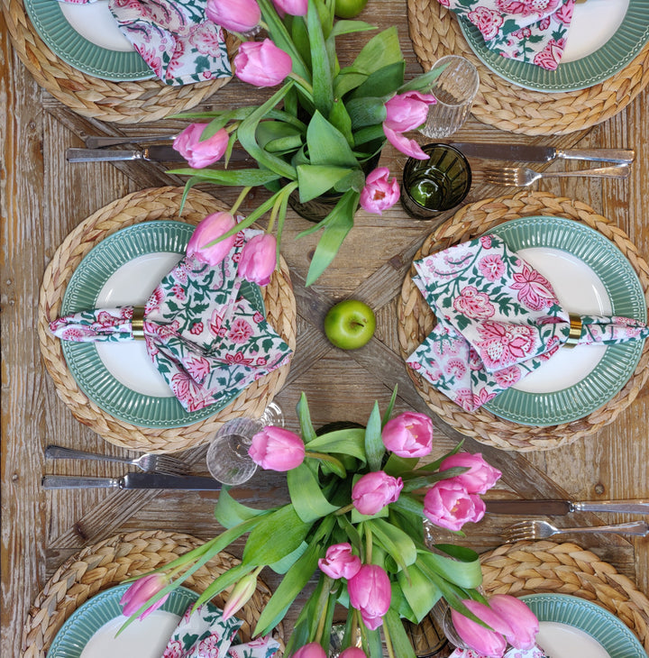 Round Water Hyacinth Placemat-Placemats-LNH Edit