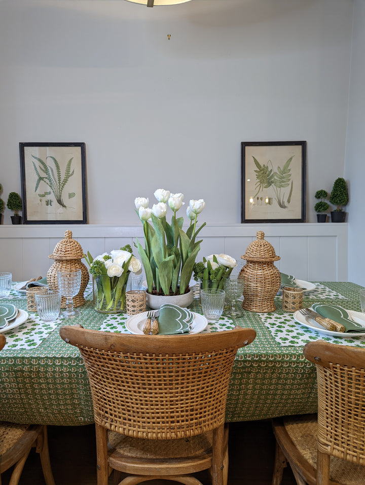 Tealight Holder Glass/Reed Natural Small-Candle Holders-LNH Edit