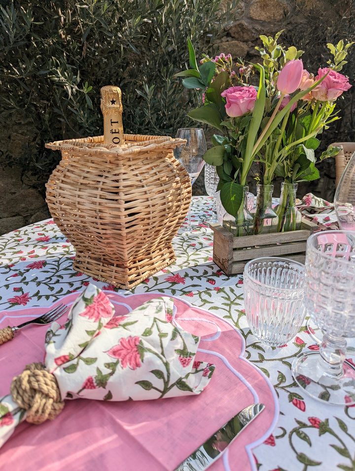 Elizabeth Pink Linen Placemat, Set of 2-Placemats-LNH Edit