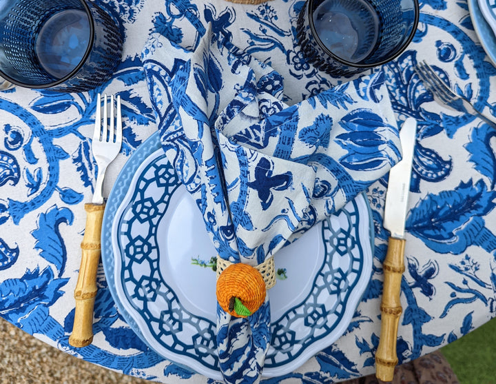Orange hand woven Napkin Rings, Sold individually-Napkin Rings-LNH Edit
