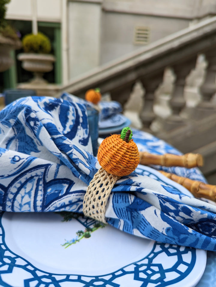 Orange hand woven Napkin Rings, Sold individually-Napkin Rings-LNH Edit