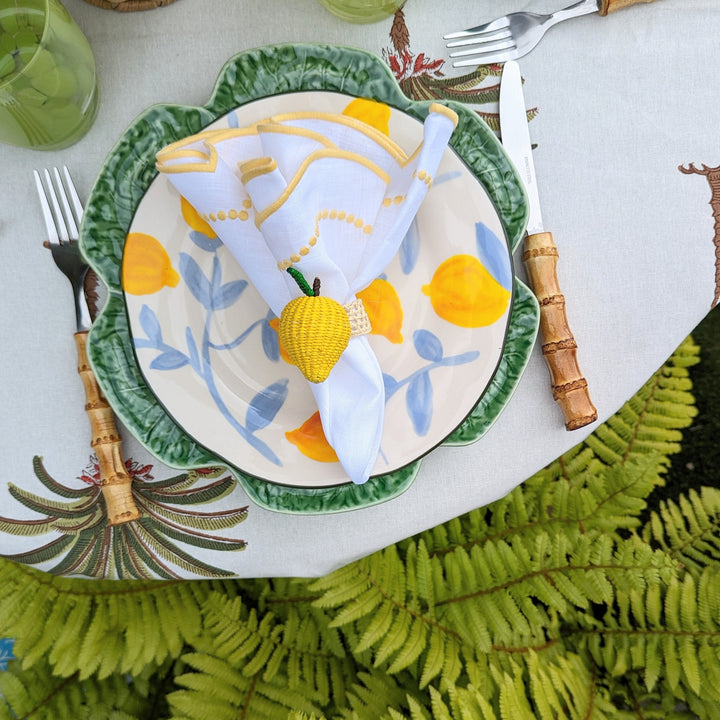 Lemon hand woven Napkin Rings, Sold individually-Napkin Rings-LNH Edit