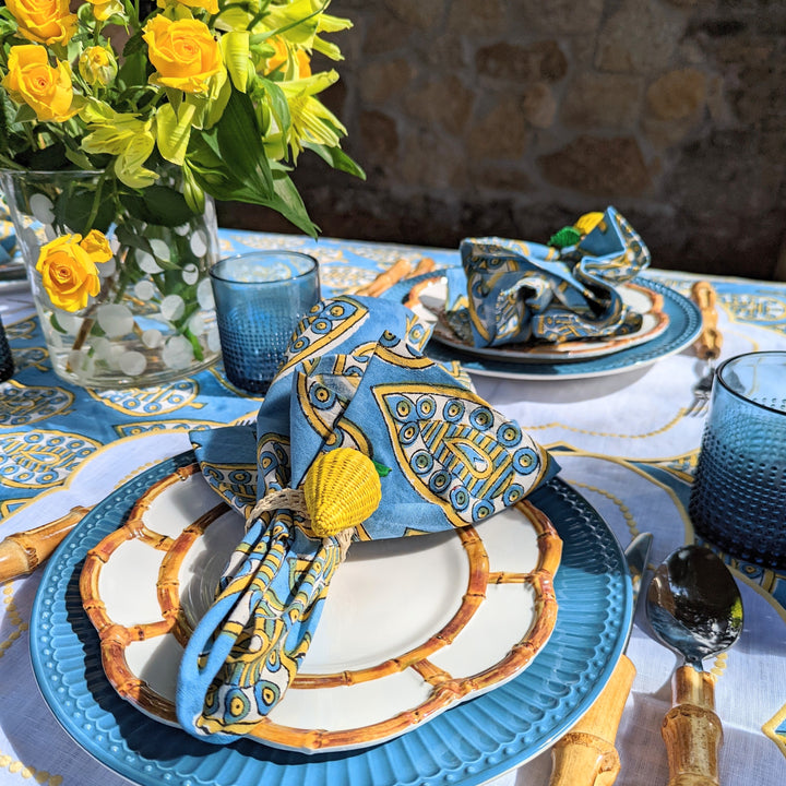 Lemon hand woven Napkin Rings, Sold individually-Napkin Rings-LNH Edit