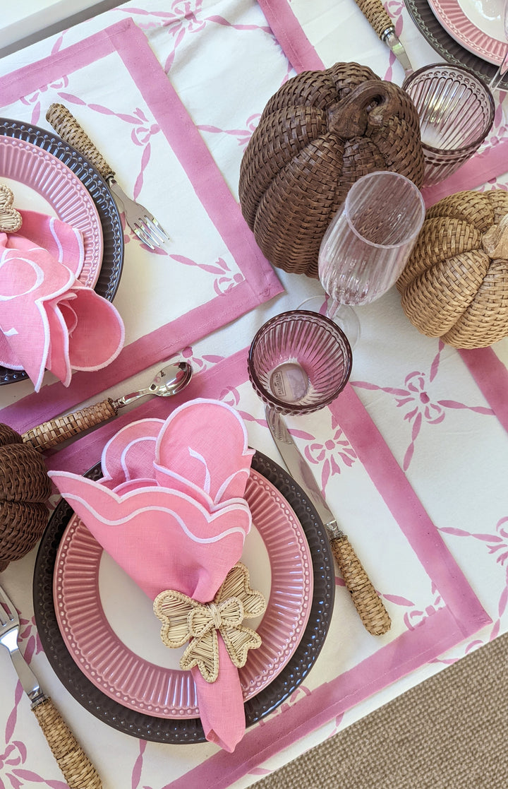 Elizabeth Pink Linen Napkins, Set of 4-Napkins-LNH Edit