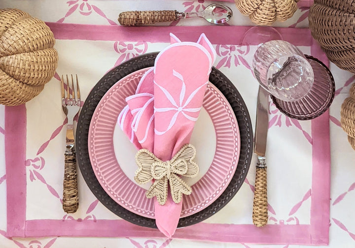 Elizabeth Pink Linen Napkins, Set of 4-Napkins-LNH Edit