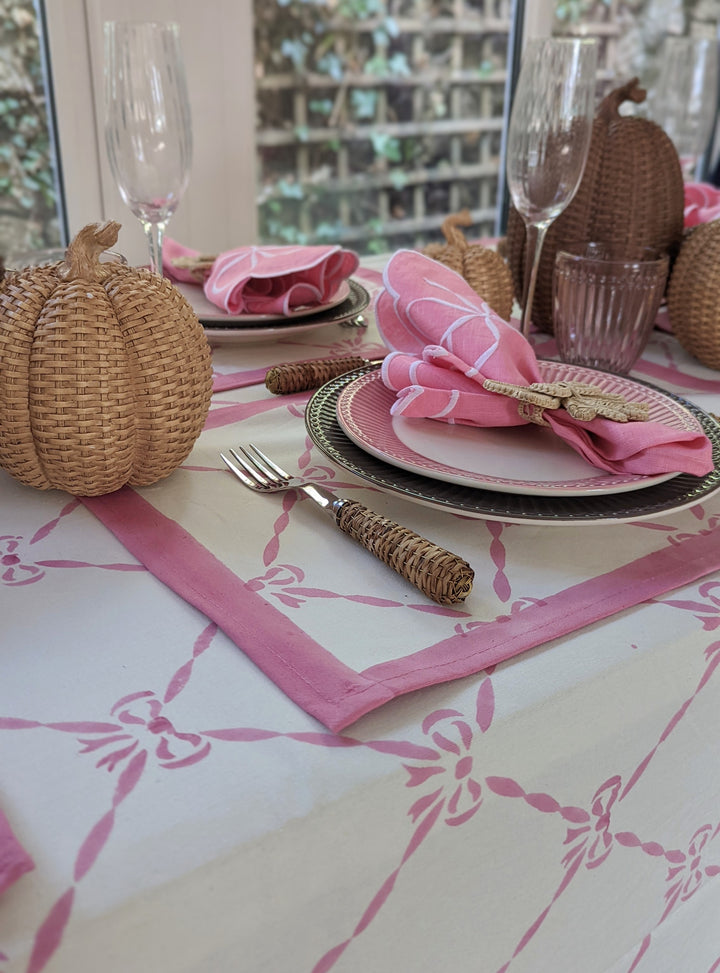 Elizabeth Pink Linen Napkins, Set of 4-Napkins-LNH Edit