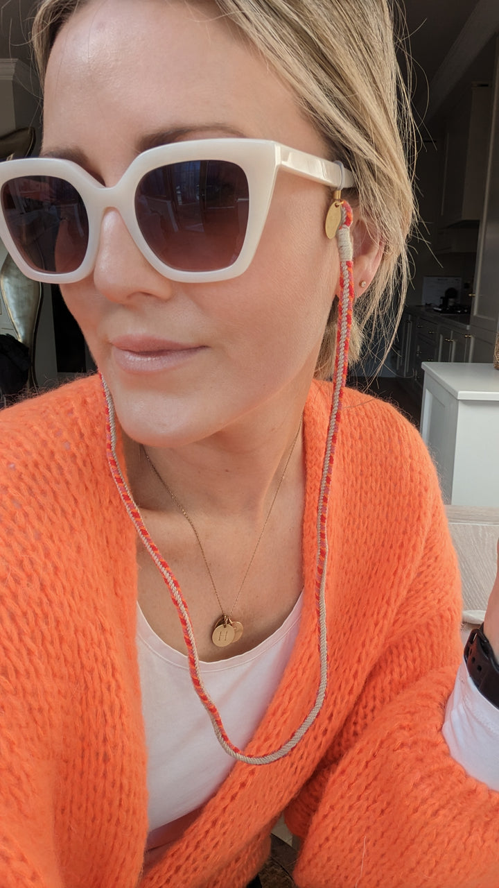 Pink Handwoven Sunglasses Cord-Sunglasses Cords-LNH Edit