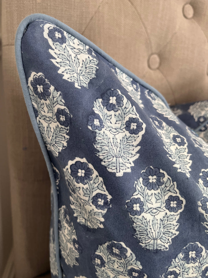 Pia Navy Cushion Cover-Cushion Covers-LNH Edit