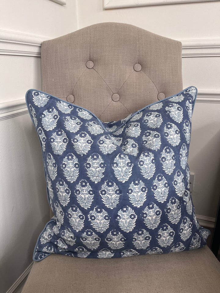 Pia Navy Cushion Cover-Cushion Covers-LNH Edit