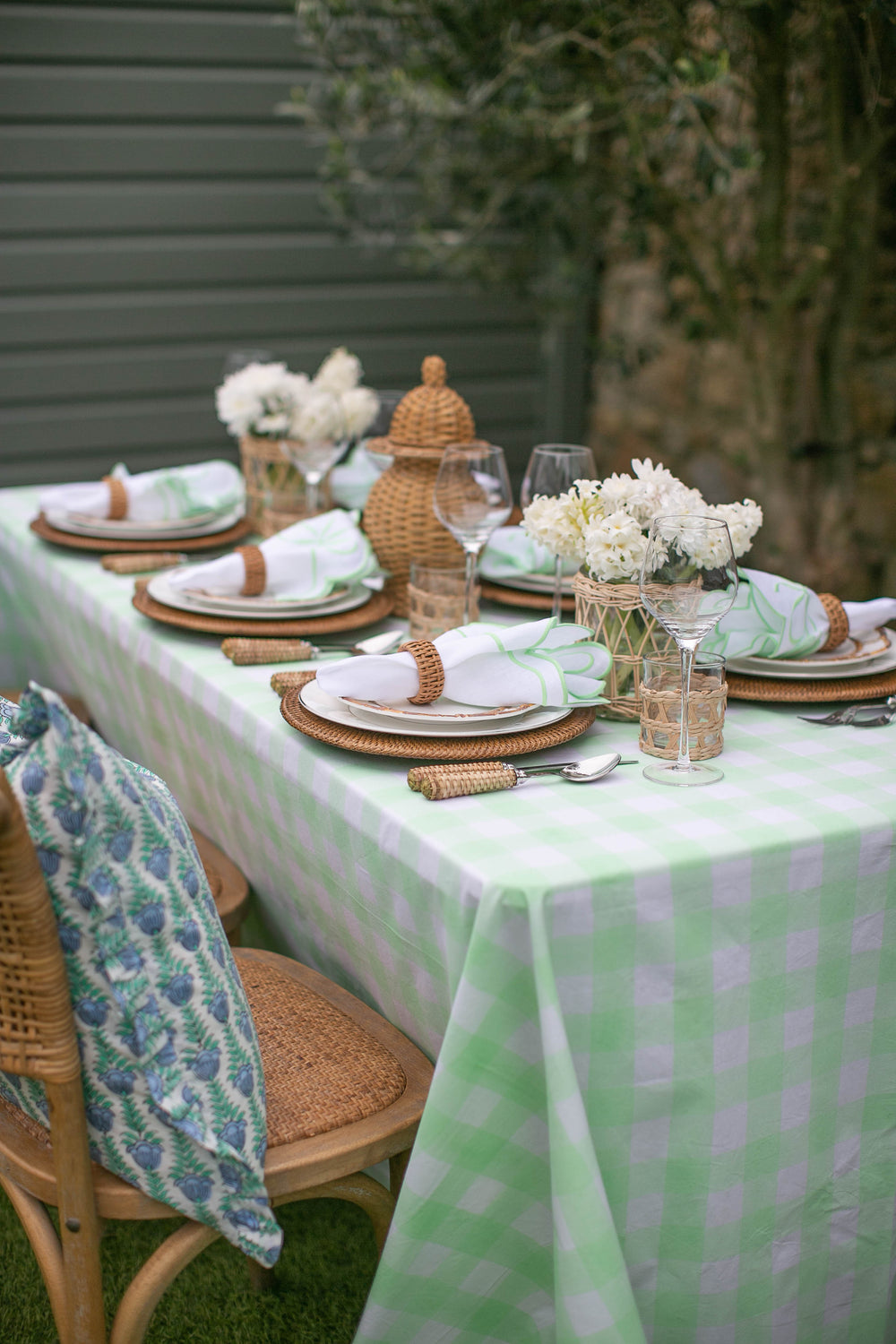 Alice Green Rectangular Tablecloth-Tablecloths-LNH Edit