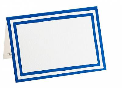 Blue edge Place Cards - 8 Per Package