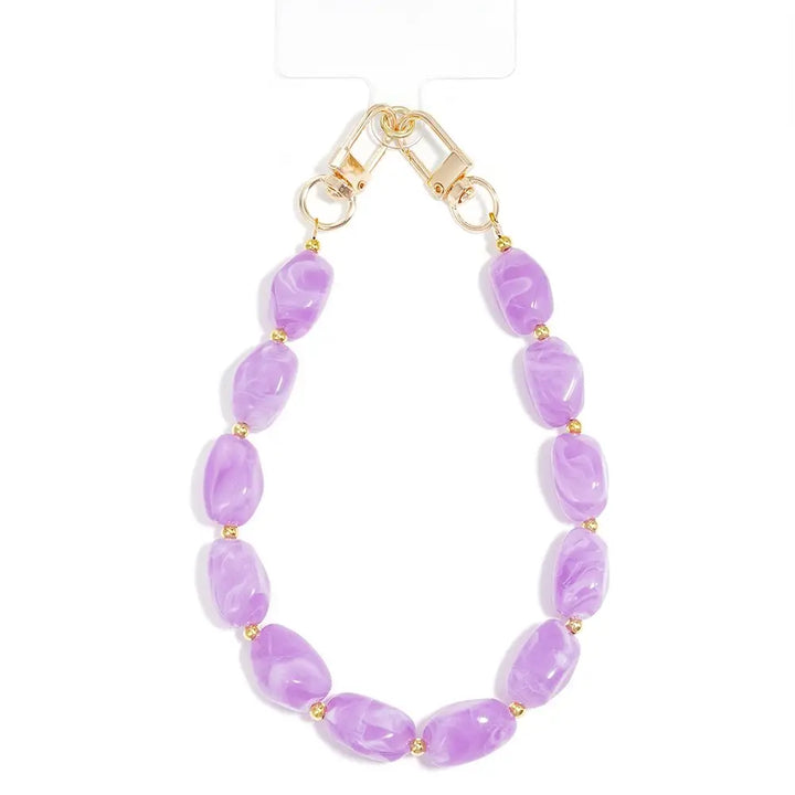 Purple Stone Phone Cord