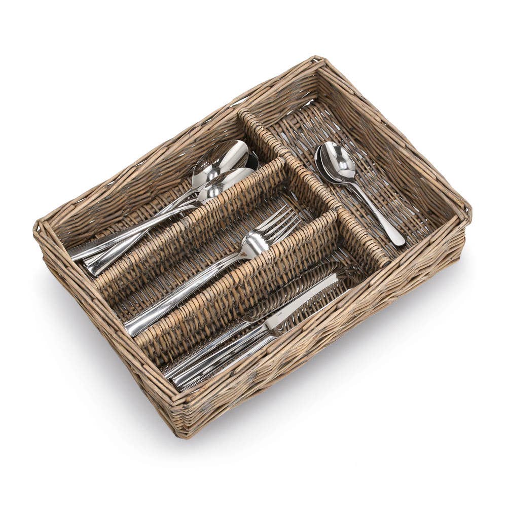 Wicker Cutlery Basket-Baskets-LNH Edit