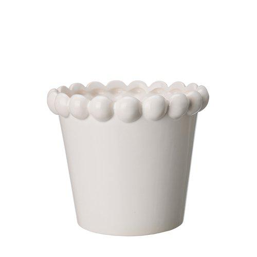 Mary White Ceramic Pot, Set of 2
