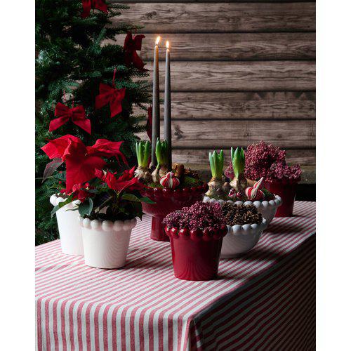 Mary White Ceramic Pot, Set of 2